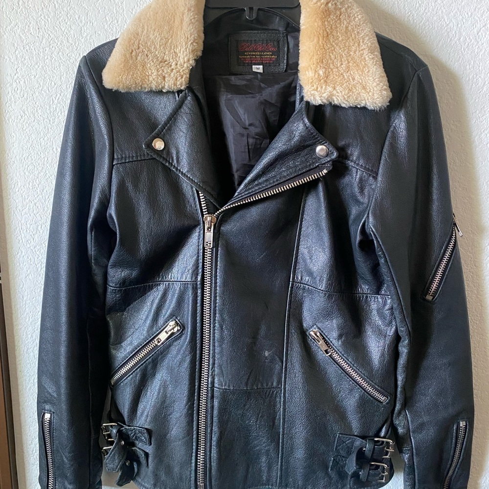 Pele Che Coco Hepburn Leather Bomber Motorcycle Jacket